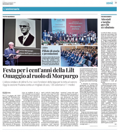 Pagina che racconta l'evento