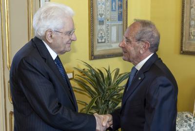 Sergio Mattarella, Presidente della Repubblica, e Francesco Schittulli, Presidente Nazionale LILT