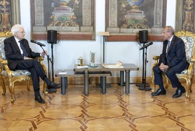 Sergio Mattarella, Presidente della Repubblica, e Francesco Schittulli, Presidente Nazionale LILT
