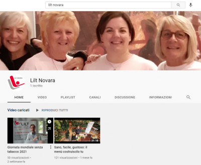 Il canale You Tube di Lilt Novara