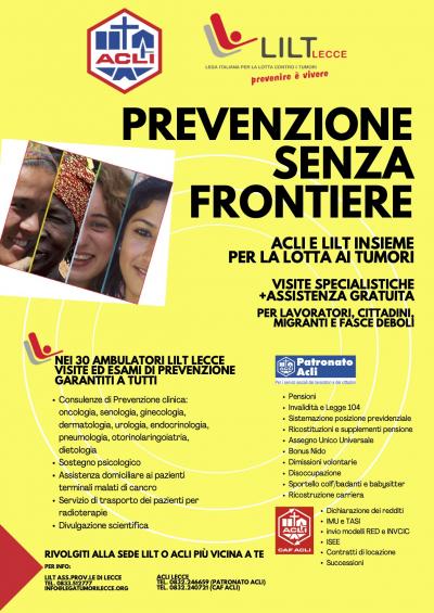 locandina prevenzione senza frontiere