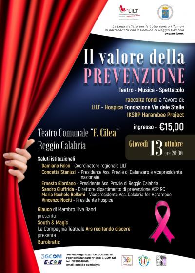 IL VALORE DELLA PREVENZIONE 13 OTTOBRE TEATRO CILEA