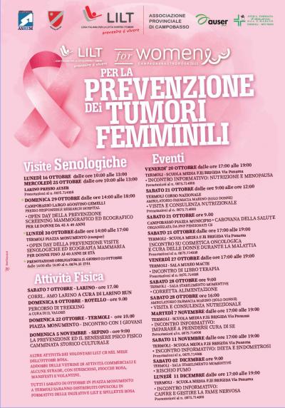 Il calendario di eventi della LILT CAMPOBASSO